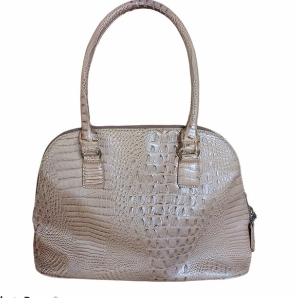 Marc Fisher pvc Crocodile embossed shoulder satchel curved shoulder bag - Picture 3 of 10